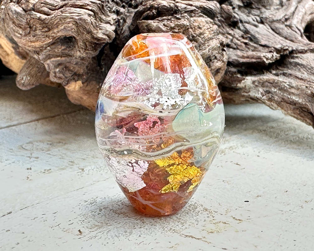 organic lampwork bead