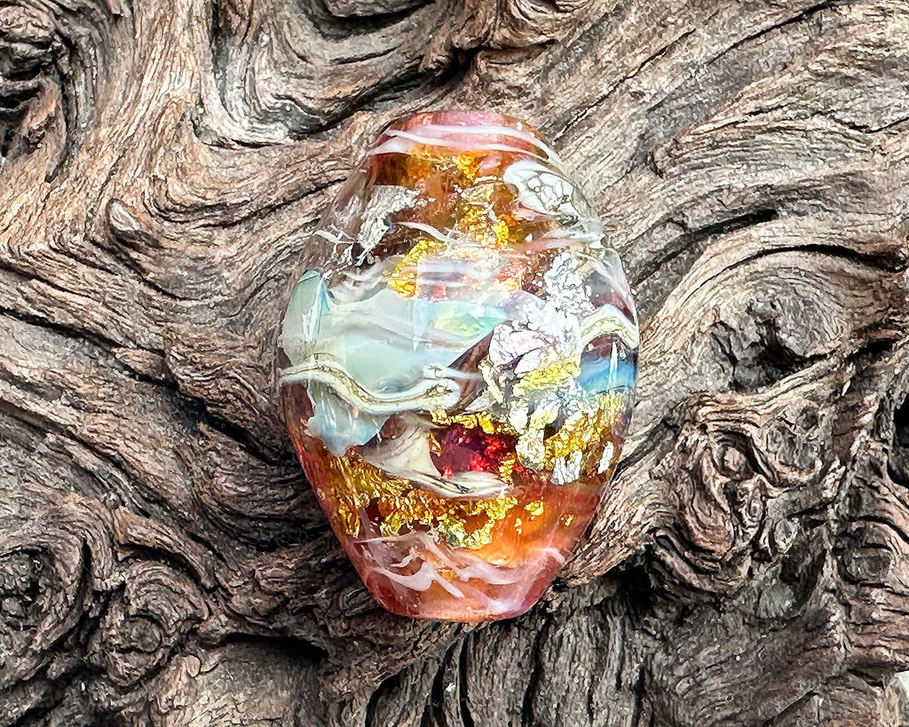organic lampwork bead