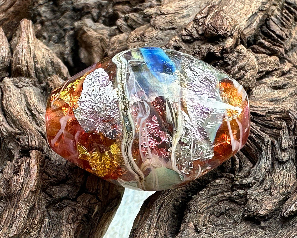 organic lampwork bead