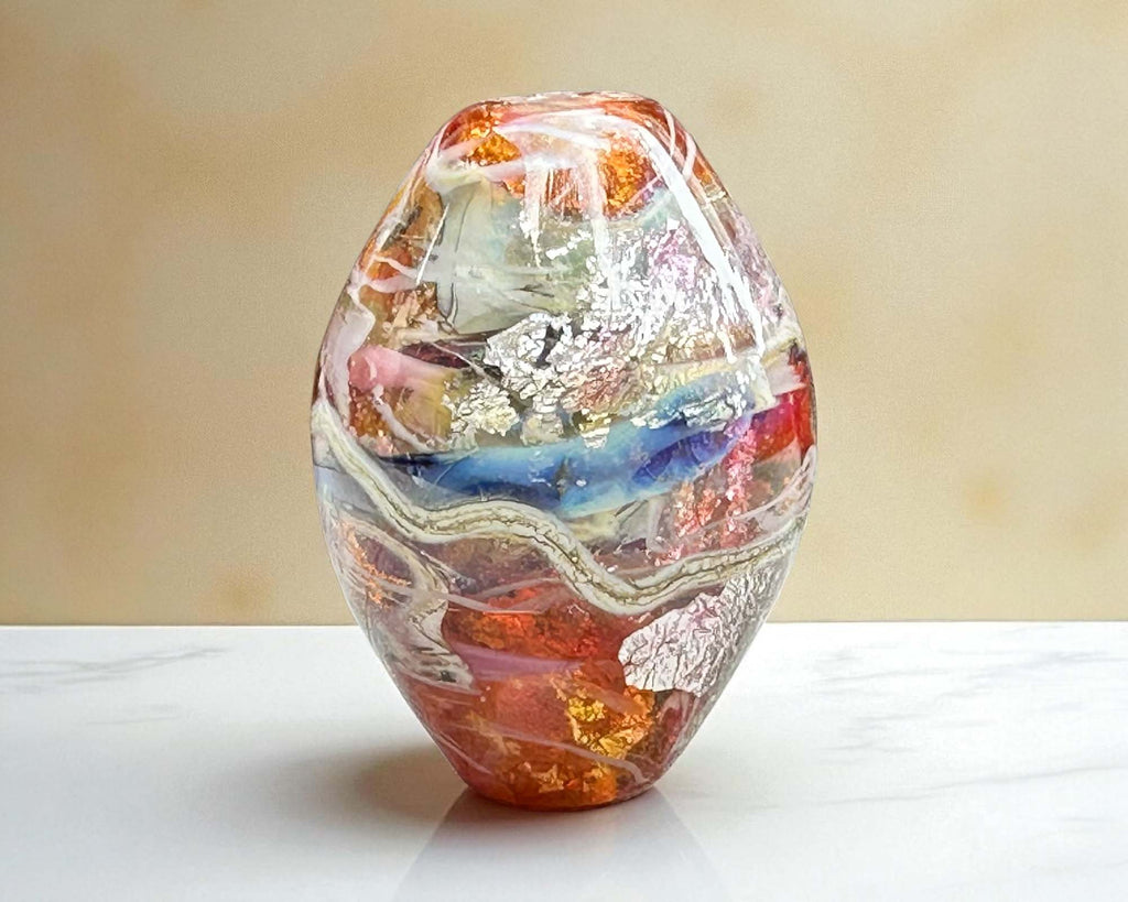 organic lampwork bead