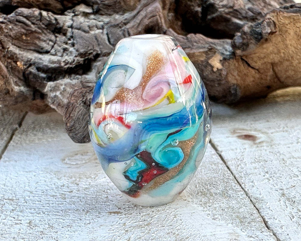 rainbow focal bead
