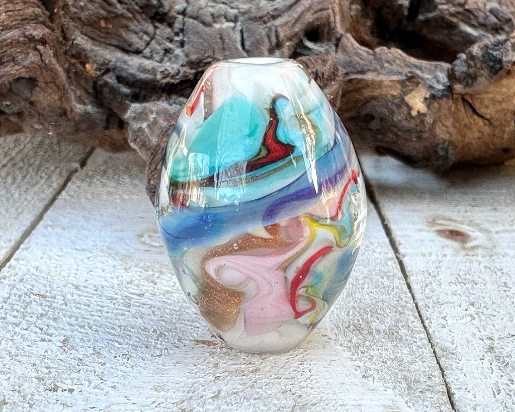 rainbow focal bead