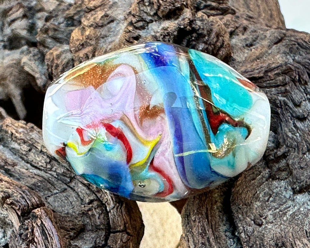 rainbow focal bead