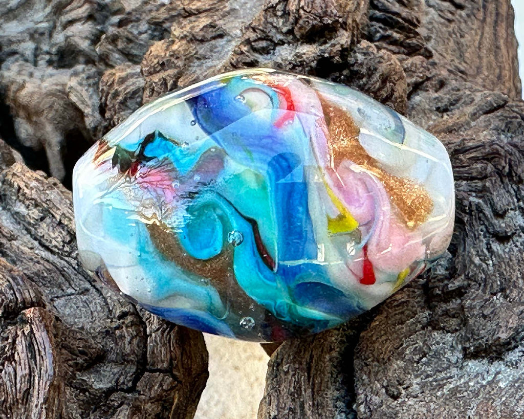 rainbow focal bead