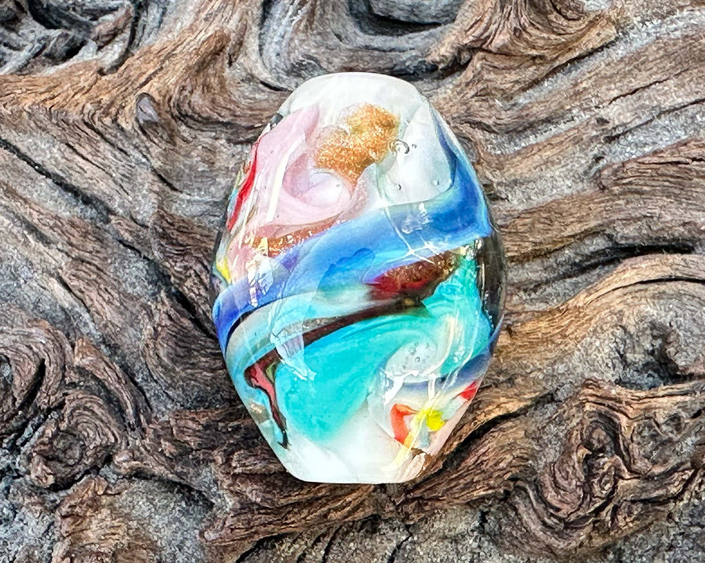 rainbow focal bead