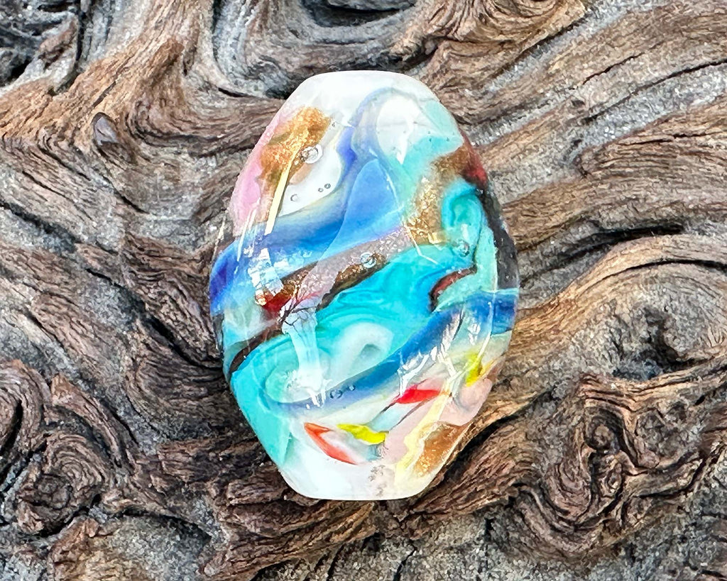rainbow focal bead