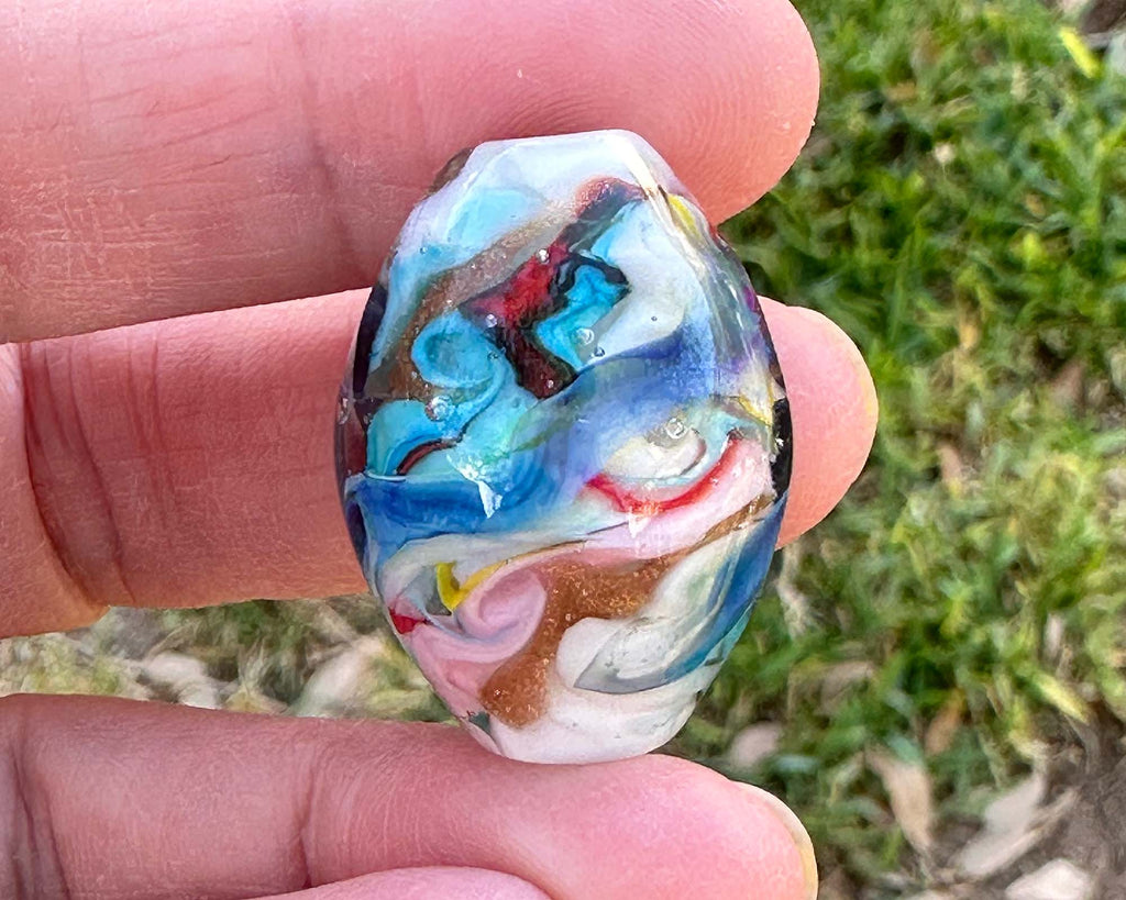 rainbow focal bead