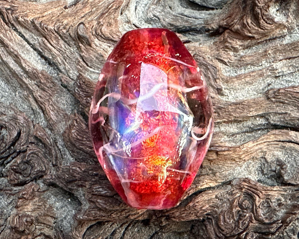 pink lampwork bead