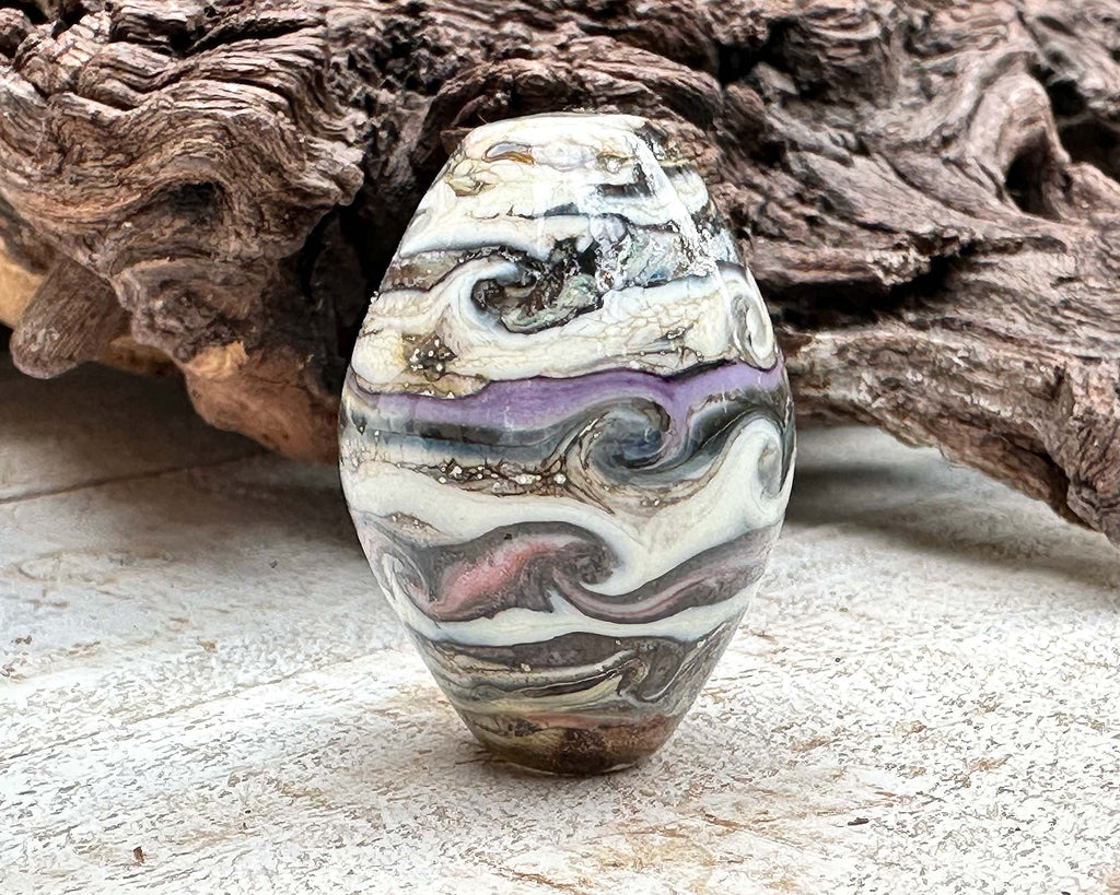 organic  lampwork beads