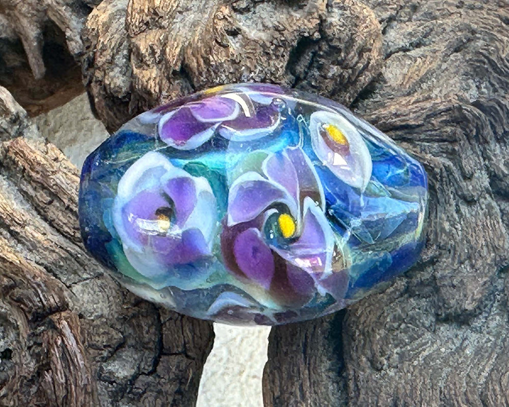 purple floral bead