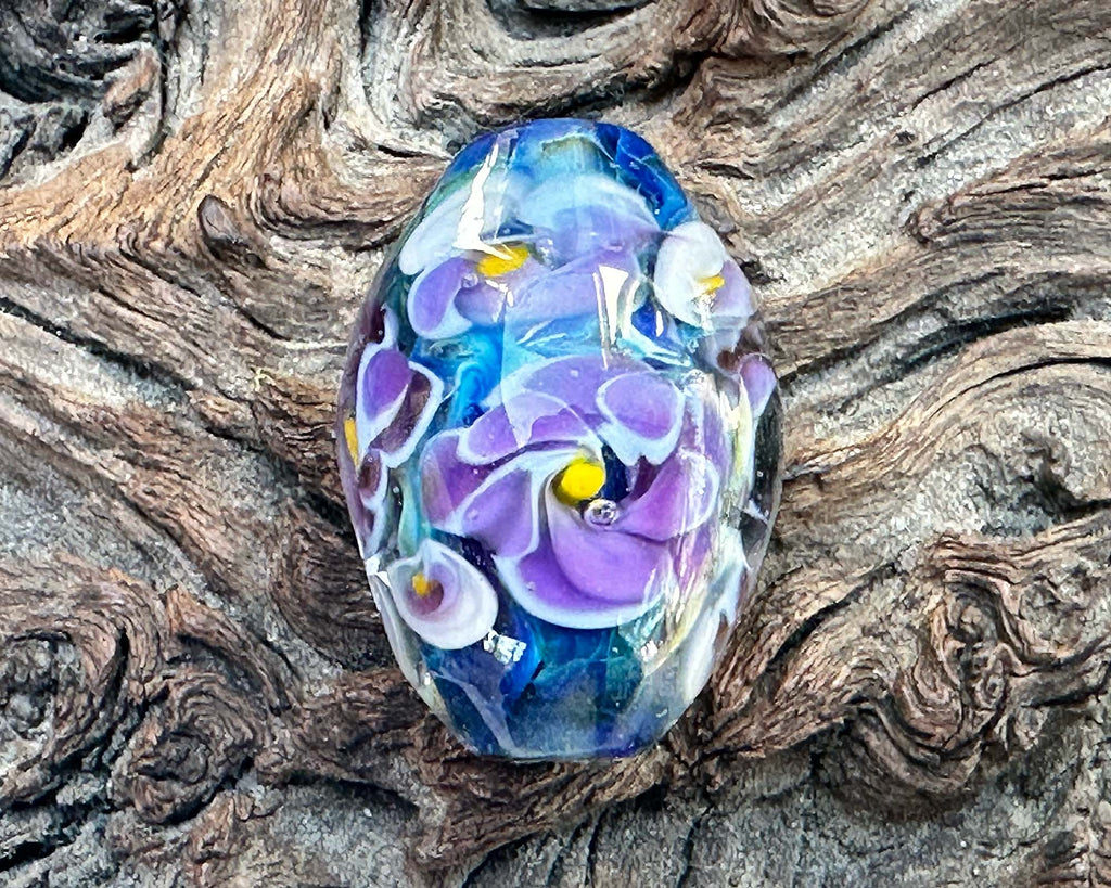 purple floral bead