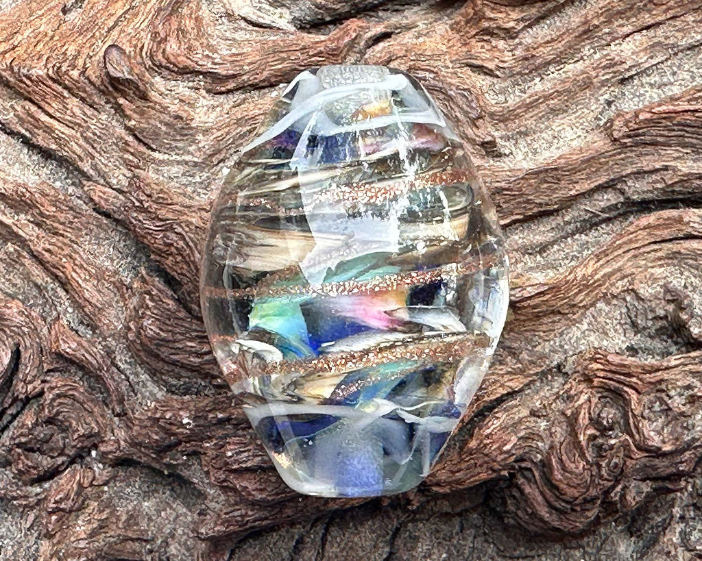 organic lampwork bead