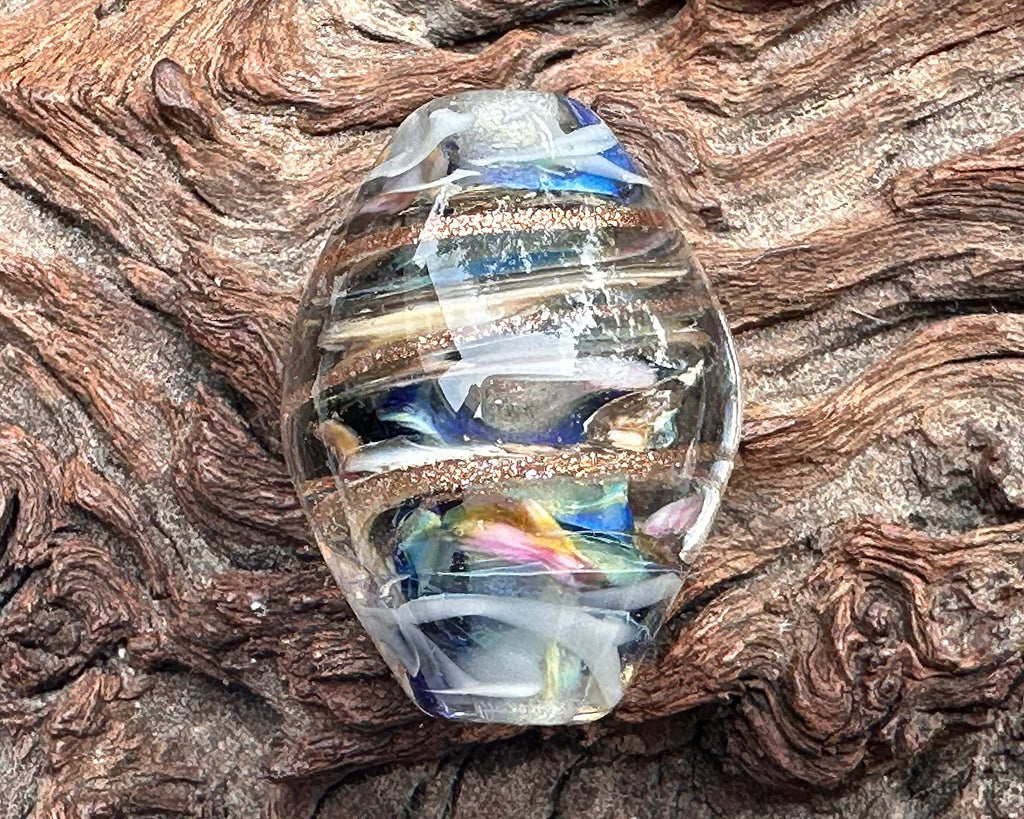 organic lampwork bead