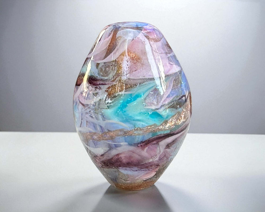 purple lampwork focal bead