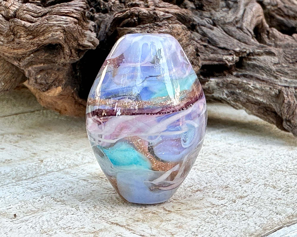 purple lampwork focal bead