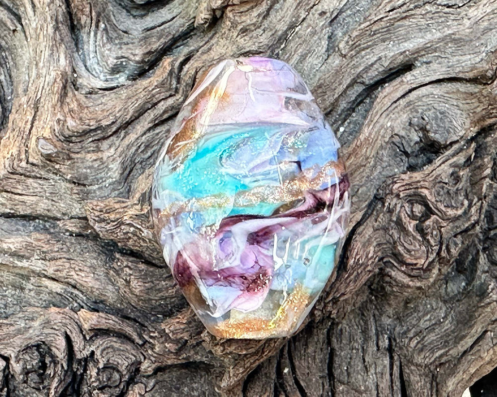 purple lampwork focal bead