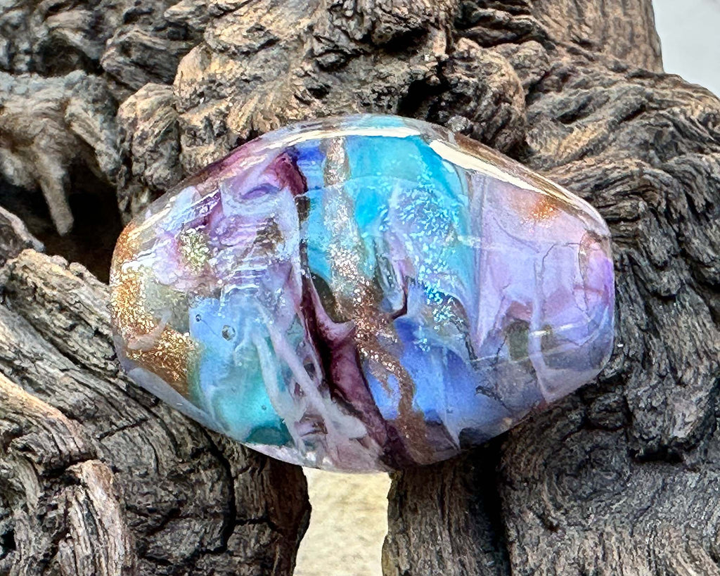 purple lampwork focal bead