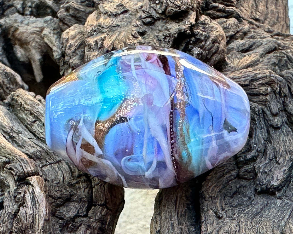 purple lampwork focal bead