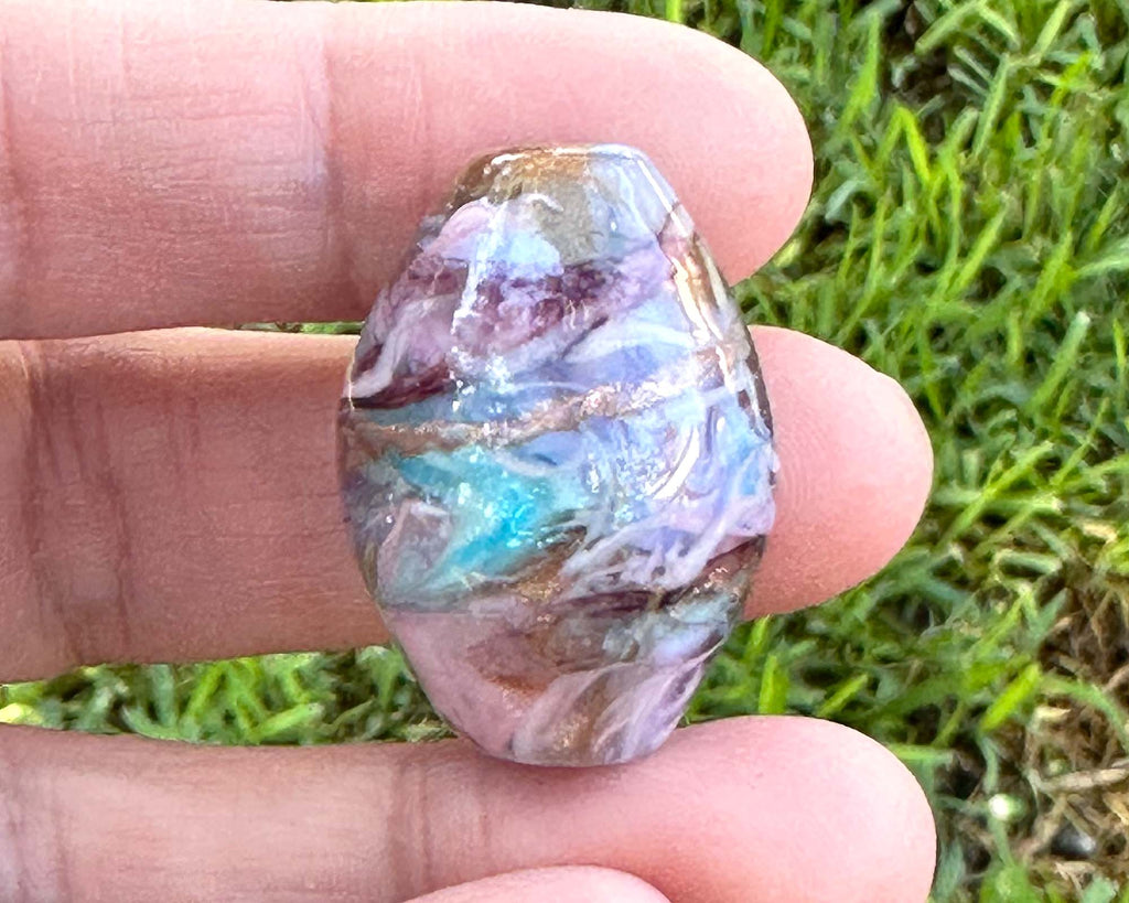 purple lampwork focal bead