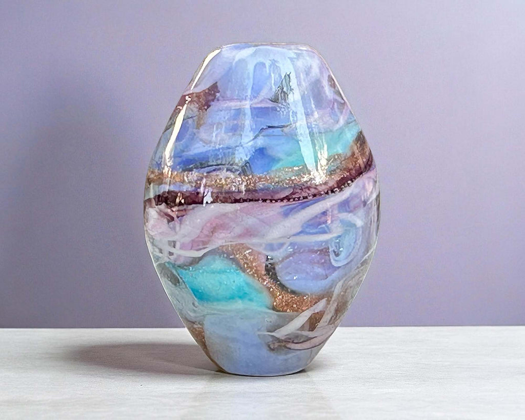 purple lampwork focal bead