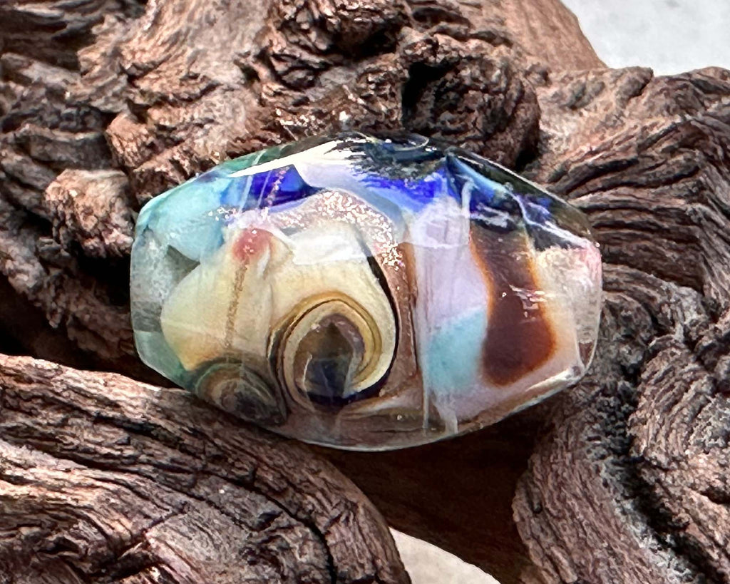 multicolor lampwork bead