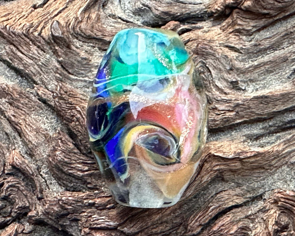 multicolor lampwork bead