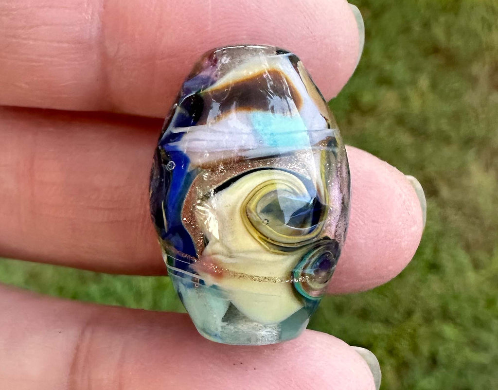 multicolor lampwork bead