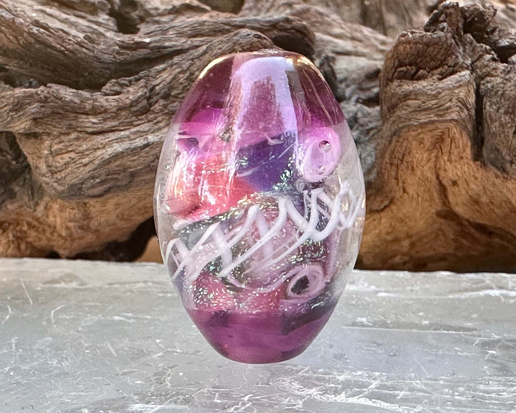 purple lampwork bead
