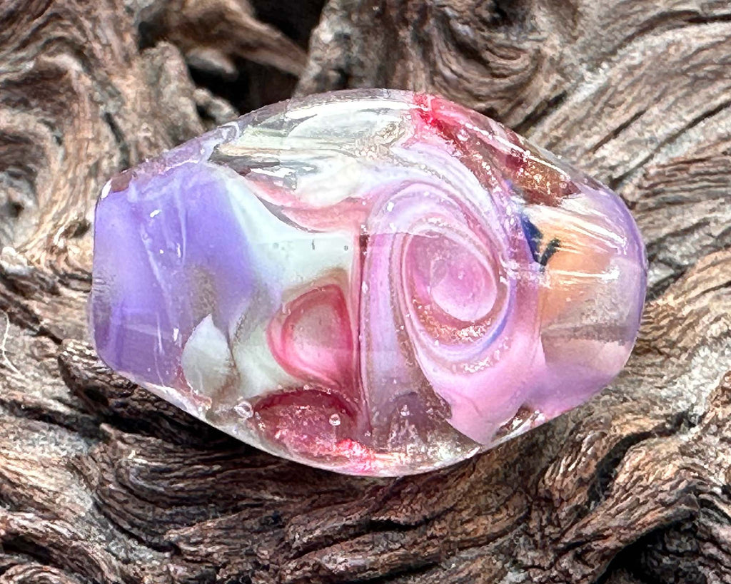 pink lampwork beads