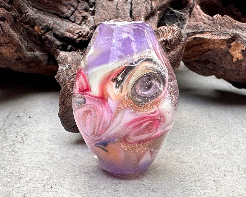 pink lampwork beads