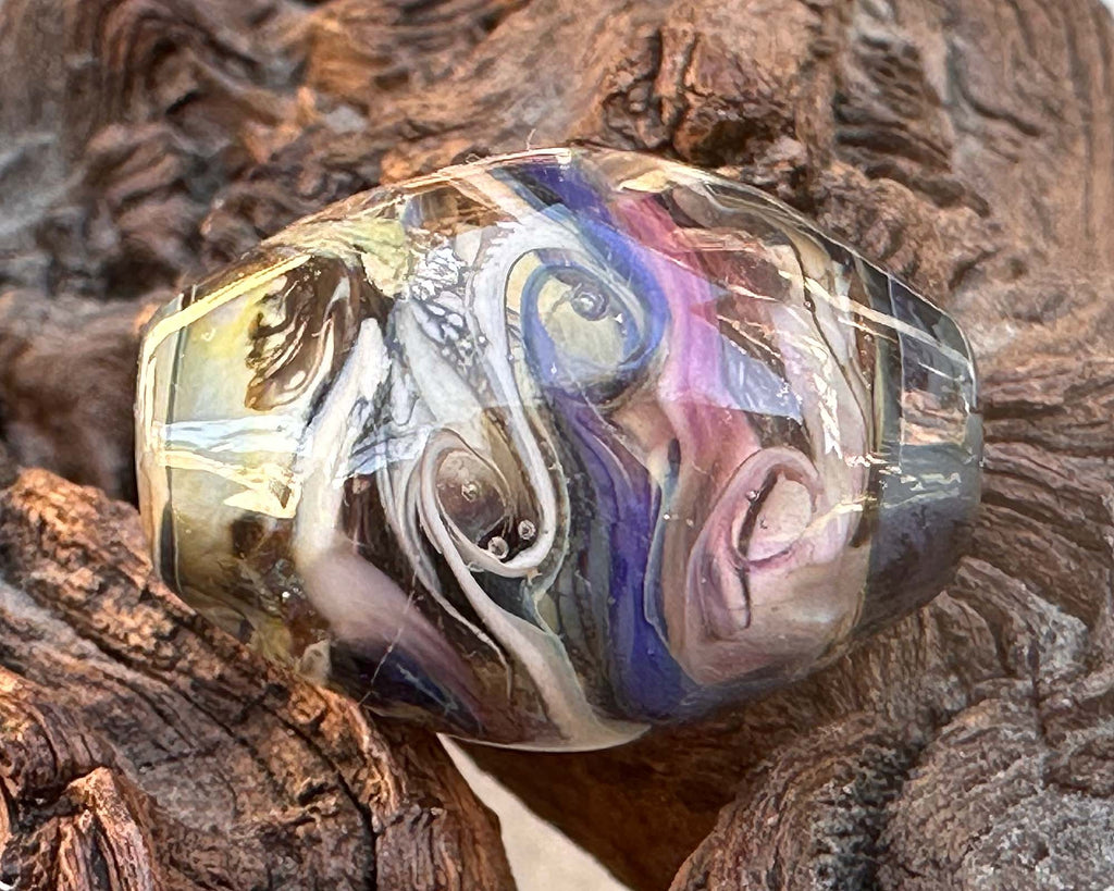 organic lampwork bead