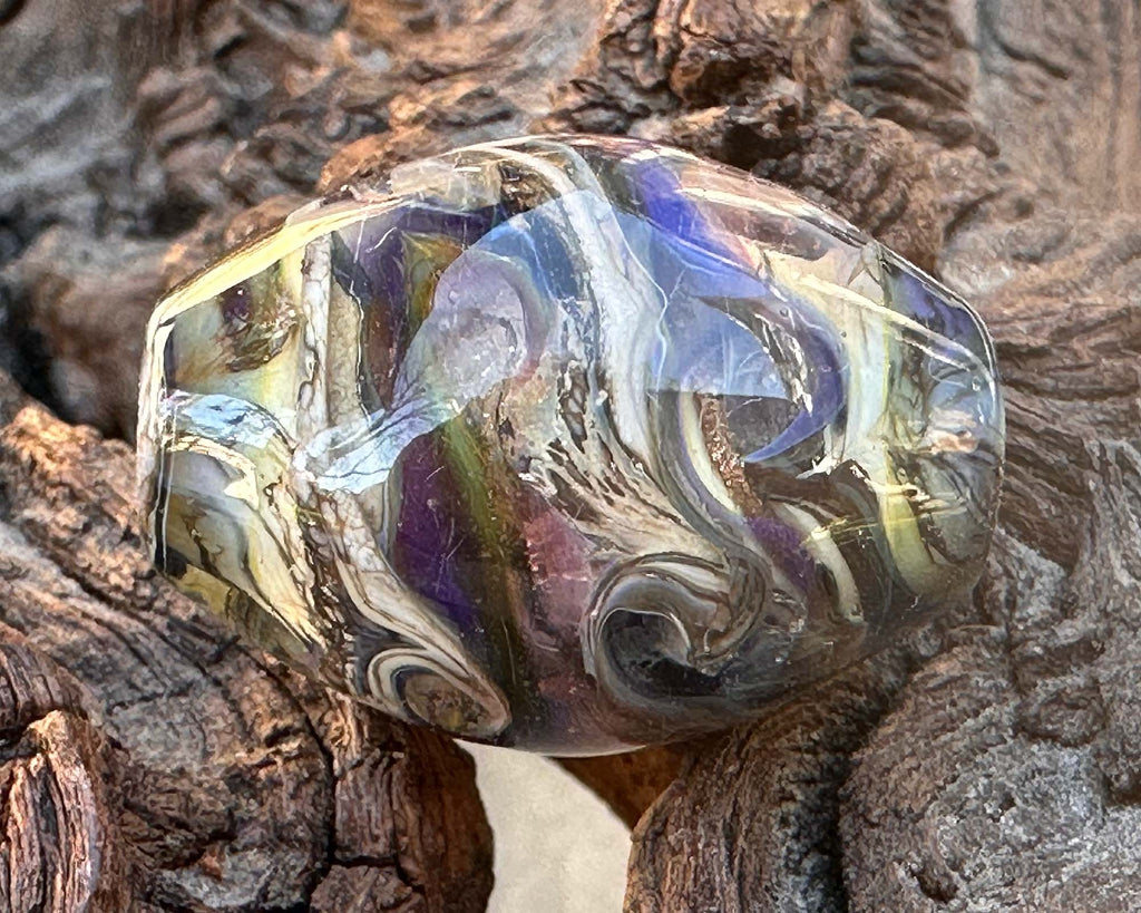 organic lampwork bead