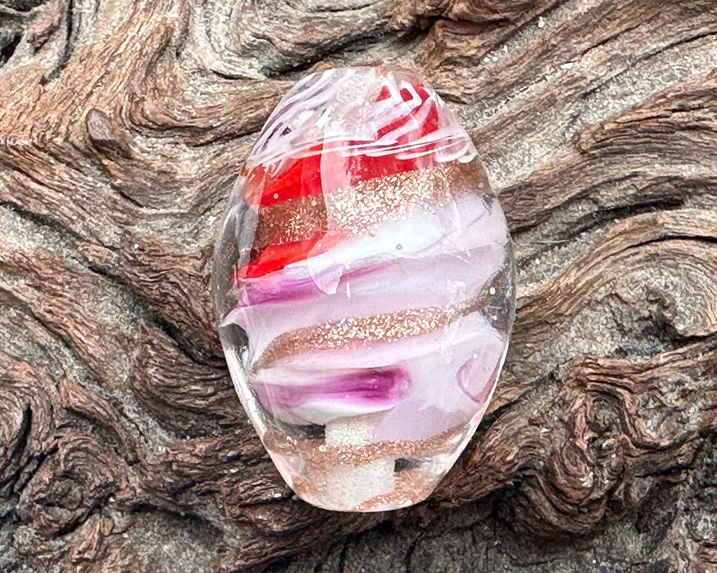 valentine lampwork bead