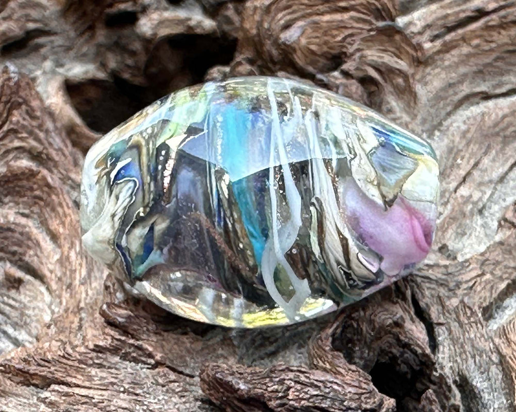 pastel lampwork bead