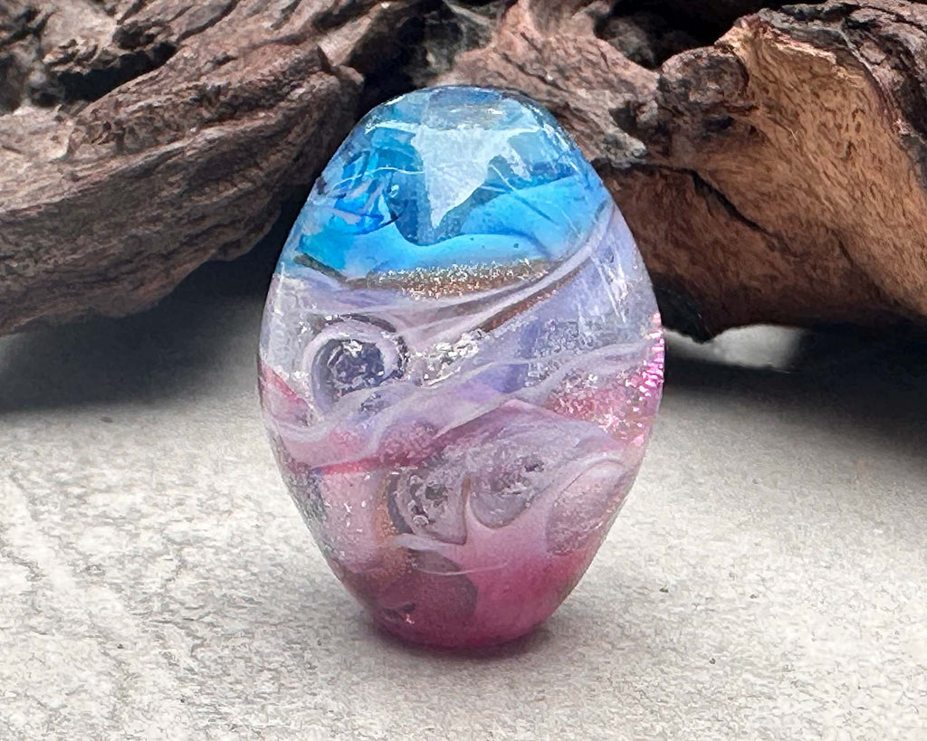 dichroic focal lampwork bead