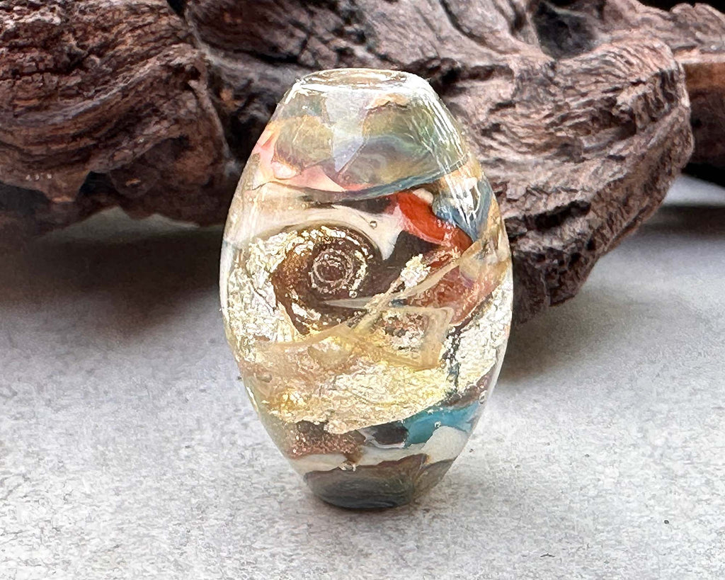 metal lampwork bead