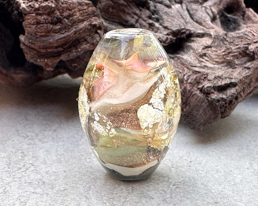 metal lampwork bead