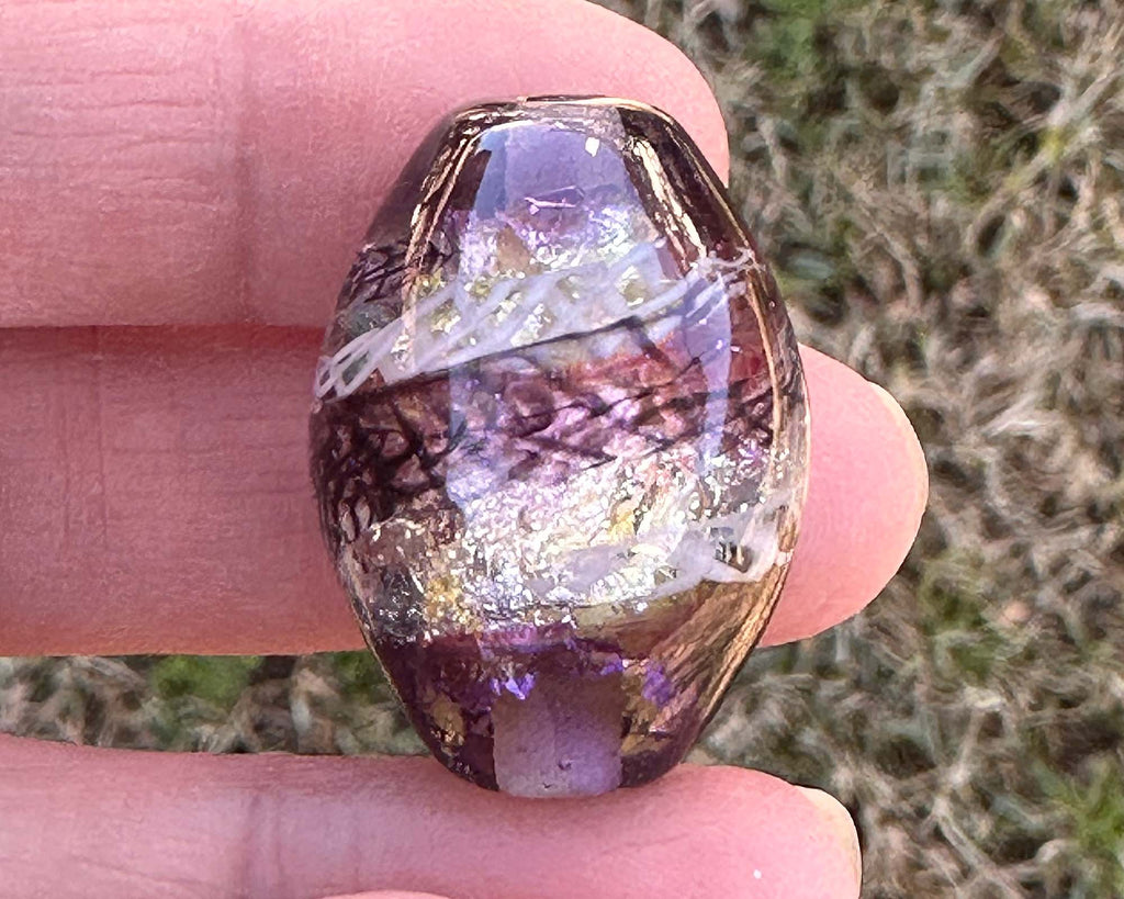 purple lampwork bead