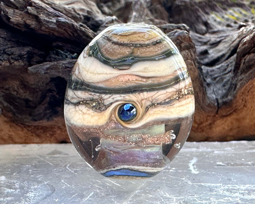 organic lampwork bead