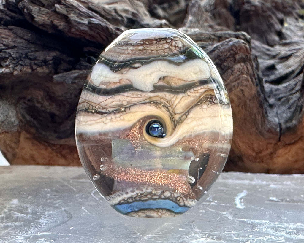 organic lampwork bead