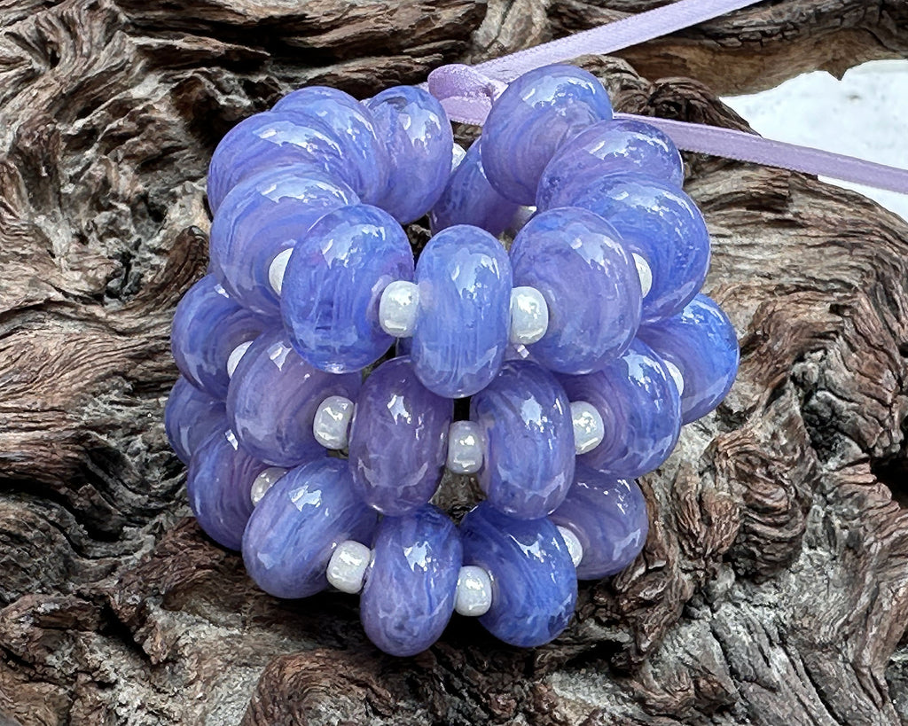 tanzanite purple lampwork beads