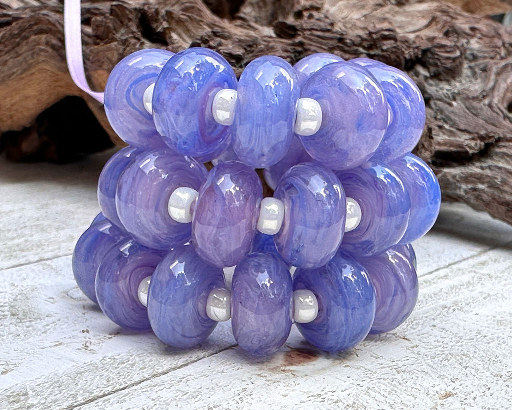 tanzanite purple lampwork beads