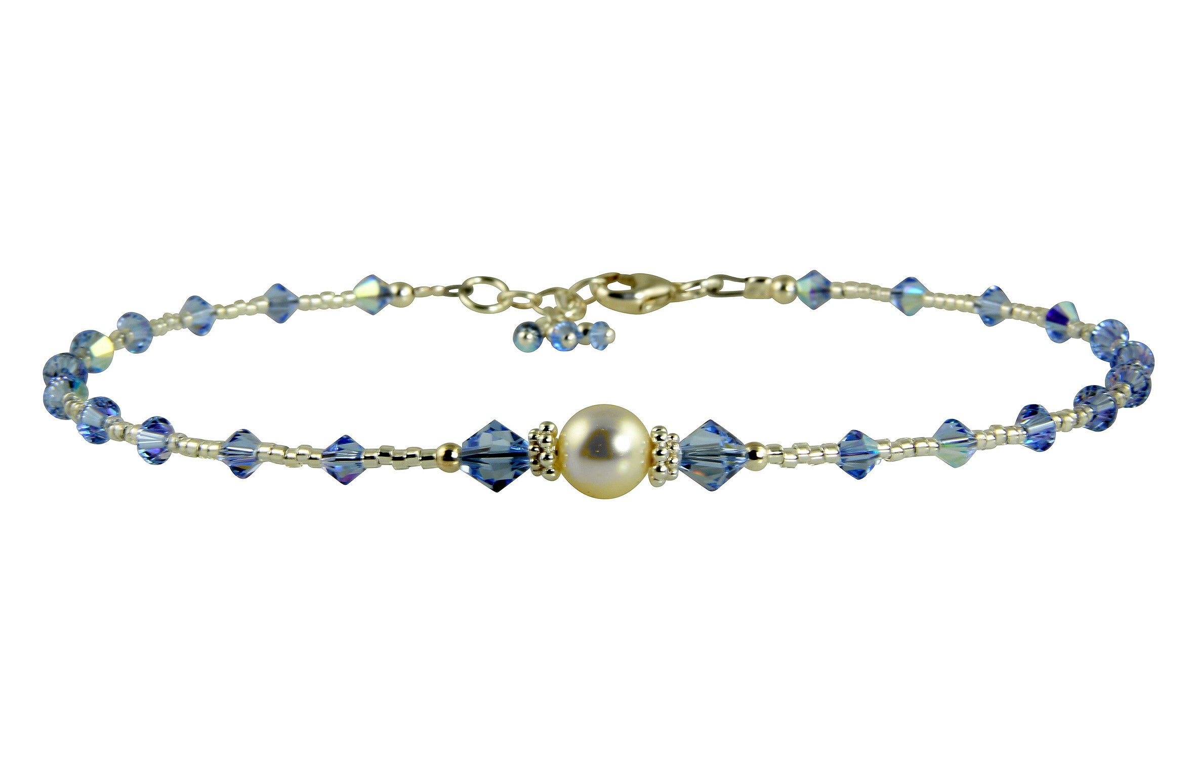 All that Glistens Something Light Blue Wedding Sapphire Anklet