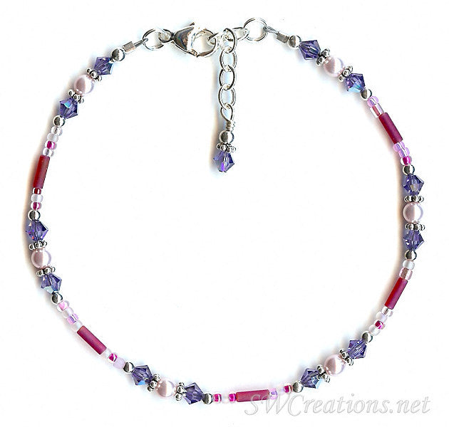 Beaded Anklets Tanzanite Sugar n Spice Bali Anklet SWCreations