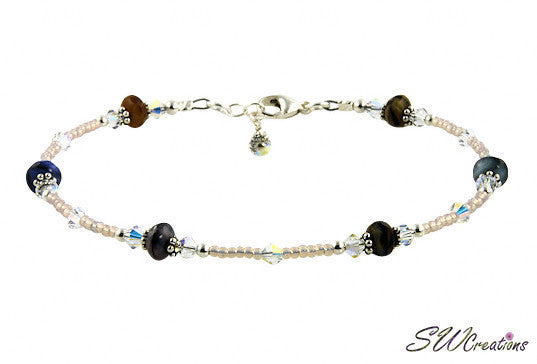 Fancy Gems Glass Beaded Anklet - SWCreations
