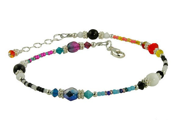 All Jazzed Up Capricious Funky Beaded Anklet - SWCreations
 - 1