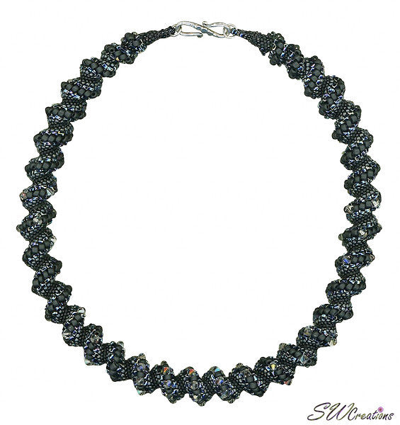 Black Diamond Bead Art Necklace - SWCreations
 - 1