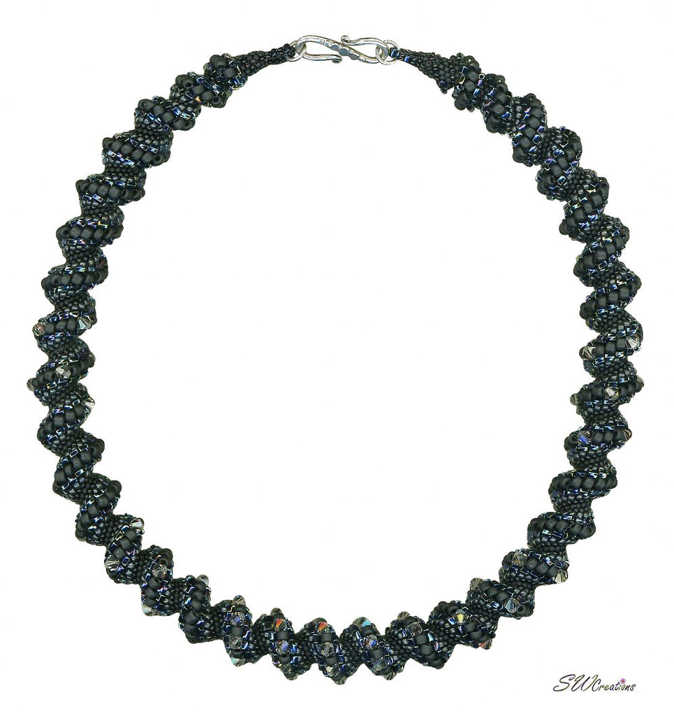 Black Diamond Bead Art Necklace - SWCreations
 - 2
