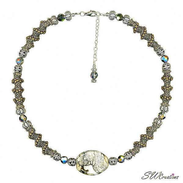 Vitriol Lampwork Handcrafted Bead Art Necklace - SWCreations
 - 1