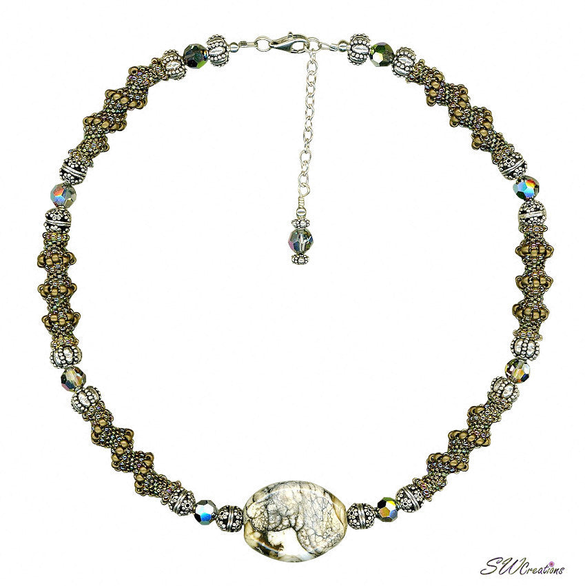 Vitriol Lampwork Handcrafted Bead Art Necklace - SWCreations
 - 4
